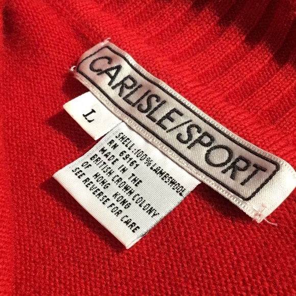Carlisle Sport Red Shift Lambswool Knit Dress - Large - Picture 5 of 8